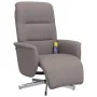Sillón reclinable de masaje con reposapiés tela gris taupe by , Armchairs - Ref: Foro24-356578, Price: 225,51 €, Discount: %