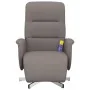 Sillón reclinable de masaje con reposapiés tela gris taupe by , Armchairs - Ref: Foro24-356578, Price: 225,51 €, Discount: %