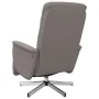 Sillón reclinable de masaje con reposapiés tela gris taupe by , Armchairs - Ref: Foro24-356578, Price: 225,51 €, Discount: %