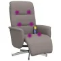 Sillón reclinable de masaje con reposapiés tela gris taupe by , Armchairs - Ref: Foro24-356578, Price: 225,51 €, Discount: %