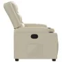 Sillón reclinable de cuero sintético crema de , Sillones - Ref: Foro24-374120, Precio: 262,41 €, Descuento: %