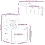 Sillón reclinable de cuero sintético crema de , Sillones - Ref: Foro24-374120, Precio: 262,41 €, Descuento: %