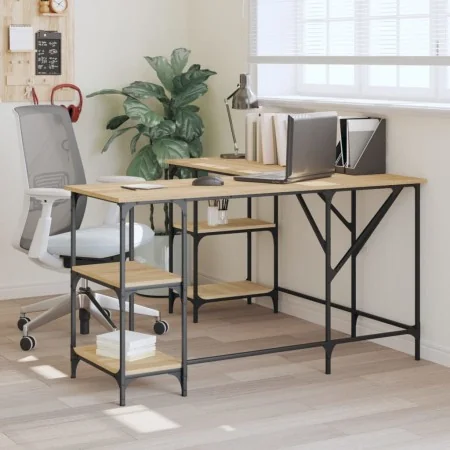 Escritorio madera de ingeniería roble Sonoma 139x139x75 cm by , Desks - Ref: Foro24-837593, Price: 102,46 €, Discount: %