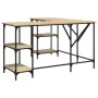 Escritorio madera de ingeniería roble Sonoma 139x139x75 cm by , Desks - Ref: Foro24-837593, Price: 102,46 €, Discount: %