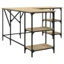Escritorio madera de ingeniería roble Sonoma 139x139x75 cm by , Desks - Ref: Foro24-837593, Price: 102,46 €, Discount: %