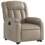 Sillón elevable eléctrico cuero artificial capuchino by , Armchairs - Ref: Foro24-3205284, Price: 360,57 €, Discount: %
