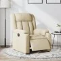 Sillón reclinable eléctrico de tela crema de , Sillones - Ref: Foro24-3205301, Precio: 278,47 €, Descuento: %