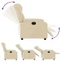 Sillón reclinable eléctrico de tela crema de , Sillones - Ref: Foro24-3205301, Precio: 278,47 €, Descuento: %