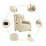 Sillón reclinable eléctrico de tela crema de , Sillones - Ref: Foro24-3205301, Precio: 278,47 €, Descuento: %