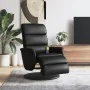 Sillón reclinable masaje con reposapiés cuero sintético negro by , Armchairs - Ref: Foro24-356724, Price: 281,76 €, Discount: %