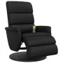 Sillón reclinable masaje con reposapiés cuero sintético negro by , Armchairs - Ref: Foro24-356724, Price: 281,76 €, Discount: %