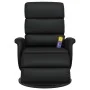 Sillón reclinable masaje con reposapiés cuero sintético negro by , Armchairs - Ref: Foro24-356724, Price: 281,76 €, Discount: %