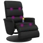 Sillón reclinable masaje con reposapiés cuero sintético negro by , Armchairs - Ref: Foro24-356724, Price: 281,76 €, Discount: %