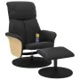 Sillón reclinable masaje con reposapiés cuero sintético negro by , Armchairs - Ref: Foro24-356640, Price: 203,28 €, Discount: %