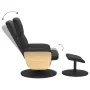 Sillón reclinable masaje con reposapiés cuero sintético negro by , Armchairs - Ref: Foro24-356640, Price: 203,28 €, Discount: %