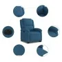 Sillón eléctrico reclinable elevable de terciopelo azul de , Sillones - Ref: Foro24-3204332, Precio: 361,29 €, Descuento: %