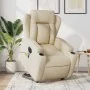 Sillón de masaje eléctrico reclinable elevable tela crema de , Sillones - Ref: Foro24-3204527, Precio: 395,79 €, Descuento: %