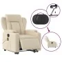 Sillón de masaje eléctrico reclinable elevable tela crema de , Sillones - Ref: Foro24-3204527, Precio: 395,79 €, Descuento: %