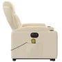 Sillón de masaje eléctrico reclinable elevable tela crema de , Sillones - Ref: Foro24-3204527, Precio: 395,79 €, Descuento: %