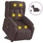 Sillón masaje eléctrico reclinable elevable tela marrón oscuro de , Sillones - Ref: Foro24-3205357, Precio: 366,63 €, Descuen...