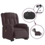 Sillón masaje eléctrico reclinable elevable tela marrón oscuro de , Sillones - Ref: Foro24-3205357, Precio: 366,63 €, Descuen...