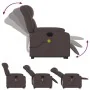 Sillón masaje eléctrico reclinable elevable tela marrón oscuro de , Sillones - Ref: Foro24-3205357, Precio: 366,63 €, Descuen...