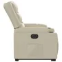 Sillón reclinable elevable eléctrico de cuero sintético crema by , Armchairs - Ref: Foro24-3206560, Price: 387,48 €, Discount: %