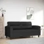Sofá de 2 plazas de tela de microfibra negro 140 cm von , Sofas - Ref: Foro24-359564, Preis: 300,88 €, Rabatt: %