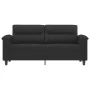 Sofá de 2 plazas de tela de microfibra negro 140 cm von , Sofas - Ref: Foro24-359564, Preis: 300,88 €, Rabatt: %