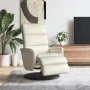 Sillón reclinable con reposapiés cuero sintético color crema von , Sessel - Ref: Foro24-356718, Preis: 239,14 €, Rabatt: %