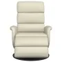 Sillón reclinable con reposapiés cuero sintético color crema von , Sessel - Ref: Foro24-356718, Preis: 239,14 €, Rabatt: %