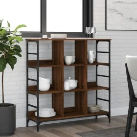 Aparador de madera de ingeniería marrón roble 102x32x103,5 cm by , Sideboards - Ref: Foro24-837731, Price: 54,68 €, Discount: %