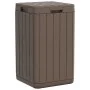 Cubo de basura de exterior PP marrón 38x38x65 cm de , Cubos de la basura y papeleras - Ref: Foro24-364226, Precio: 109,58 €, ...