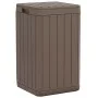 Cubo de basura de exterior PP marrón 38x38x65 cm de , Cubos de la basura y papeleras - Ref: Foro24-364226, Precio: 109,58 €, ...