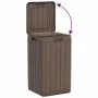 Cubo de basura de exterior PP marrón 38x38x65 cm de , Cubos de la basura y papeleras - Ref: Foro24-364226, Precio: 109,58 €, ...