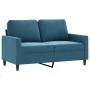 Sofá de 2 plazas terciopelo azul 120 cm by , Sofas - Ref: Foro24-359198, Price: 232,74 €, Discount: %