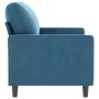Sofá de 2 plazas terciopelo azul 120 cm by , Sofas - Ref: Foro24-359198, Price: 232,74 €, Discount: %