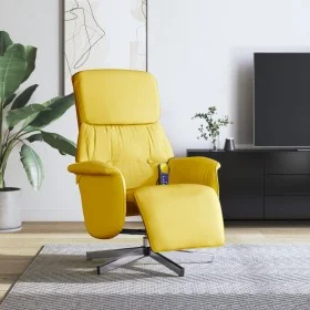 Sillón reclinable de masaje con reposapiés tela amarillo claro von , Sessel - Ref: Foro24-356677, Preis: 200,76 €, Rabatt: %