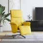 Sillón reclinable de masaje con reposapiés tela amarillo claro by , Armchairs - Ref: Foro24-356677, Price: 200,76 €, Discount: %