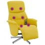 Sillón reclinable de masaje con reposapiés tela amarillo claro by , Armchairs - Ref: Foro24-356677, Price: 200,76 €, Discount: %