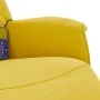 Sillón reclinable de masaje con reposapiés tela amarillo claro by , Armchairs - Ref: Foro24-356677, Price: 200,76 €, Discount: %