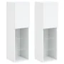 Muebles de TV con luces LED 2 uds blanco 30,5x30x102 cm by , TV Furniture - Ref: Foro24-837016, Price: 147,33 €, Discount: %