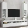 Muebles de TV con luces LED 2 uds blanco 30,5x30x102 cm by , TV Furniture - Ref: Foro24-837016, Price: 147,33 €, Discount: %
