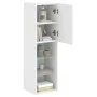 Muebles de TV con luces LED 2 uds blanco 30,5x30x102 cm by , TV Furniture - Ref: Foro24-837016, Price: 147,33 €, Discount: %