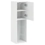 Muebles de TV con luces LED 2 uds blanco 30,5x30x102 cm by , TV Furniture - Ref: Foro24-837016, Price: 147,33 €, Discount: %