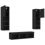 Muebles de TV de pared con LED 5 pzas madera ingeniería negro von , TV-Möbel - Ref: Foro24-3216605, Preis: 177,22 €, Rabatt: %