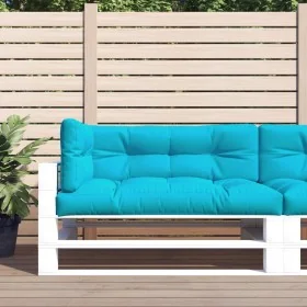 Cojines para asientos de palets 3 piezas tela turquesa by , Cushions for chairs and sofas - Ref: Foro24-3217132, Price: 93,50...