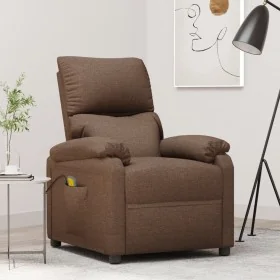 Sillón de masaje eléctrico tela marrón de , Sillones de masaje eléctricos - Ref: Foro24-348471, Precio: 187,65 €, Descuento: %