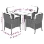 Set de muebles jardín 5 pzas con cojines ratán sintético negro by , Garden sets - Ref: Foro24-3211907, Price: 474,88 €, Disco...
