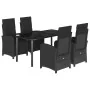 Set de muebles jardín 5 pzas con cojines ratán sintético negro von , Gartensets - Ref: Foro24-3212538, Preis: 652,83 €, Rabat...